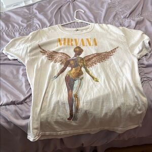 Nirvana Graphic Tee in Cream